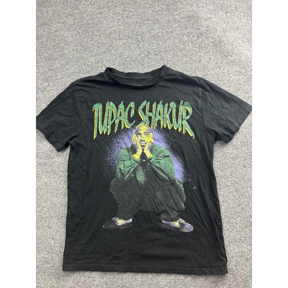 Tupac Shakur Shirt Mens Large Black 2Pac Graphic‎ Rap Tee 2023 Bravado Music